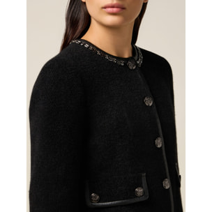 Oltre - Chaqueta corta con piedras - Negro