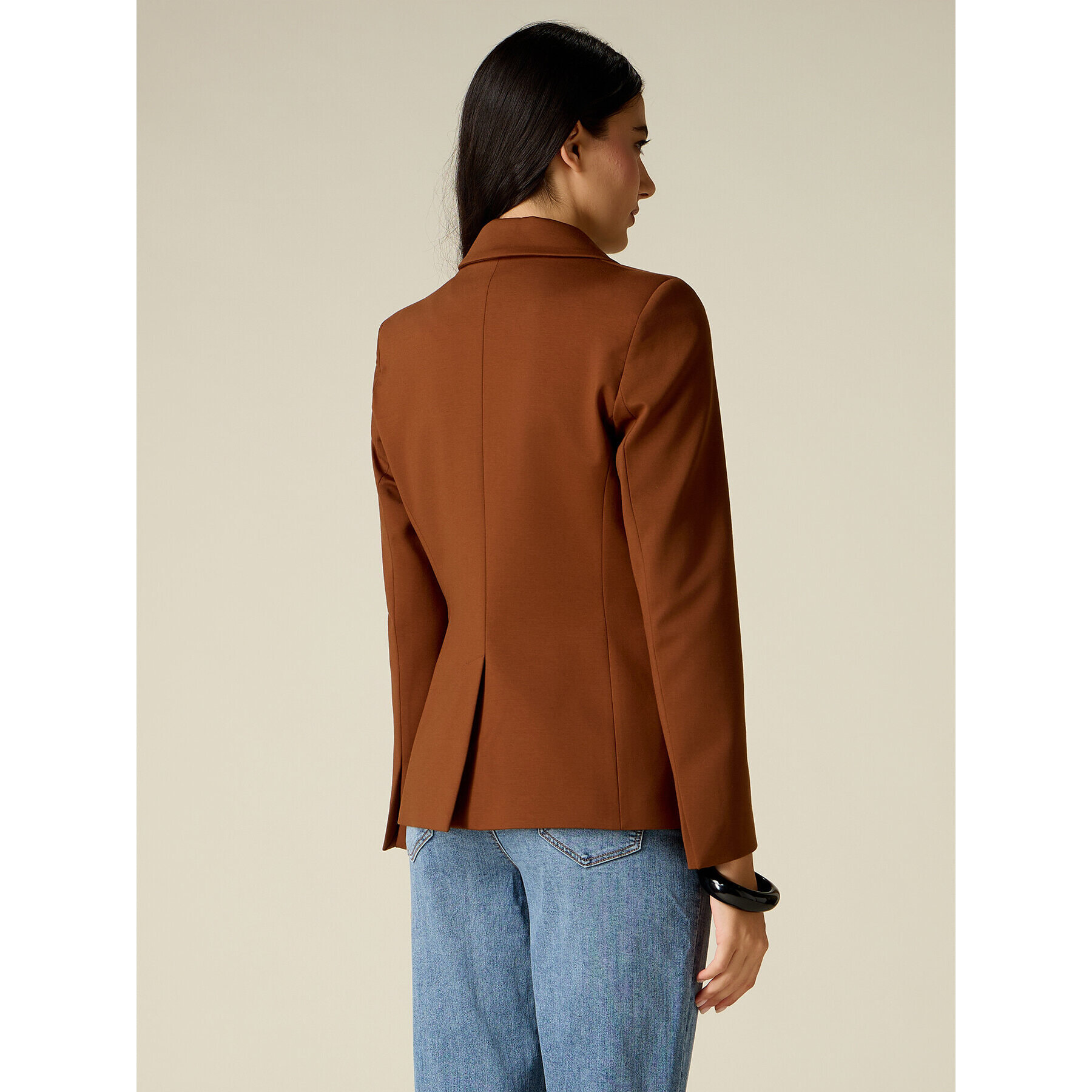 Oltre - Blazer in punto milano - Marrone