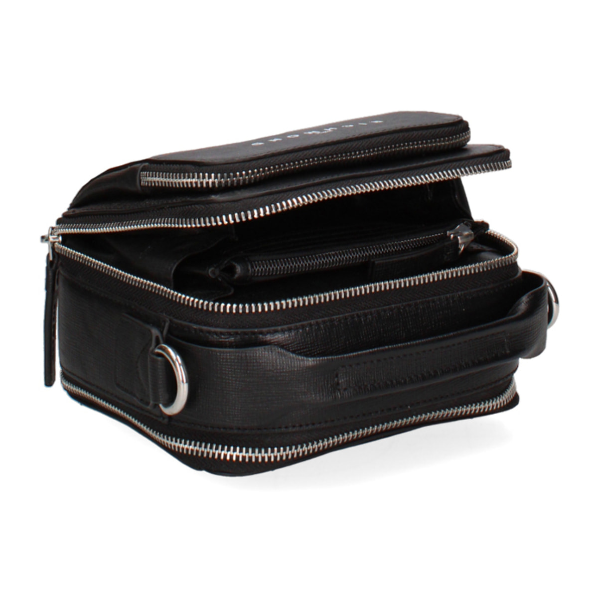 Borsa a spalla da uomo In Vera pelle Made in Italy 16,5x18x8,5 cm