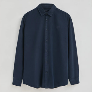 Camisa azul marino de corte regular con logo Polo Club