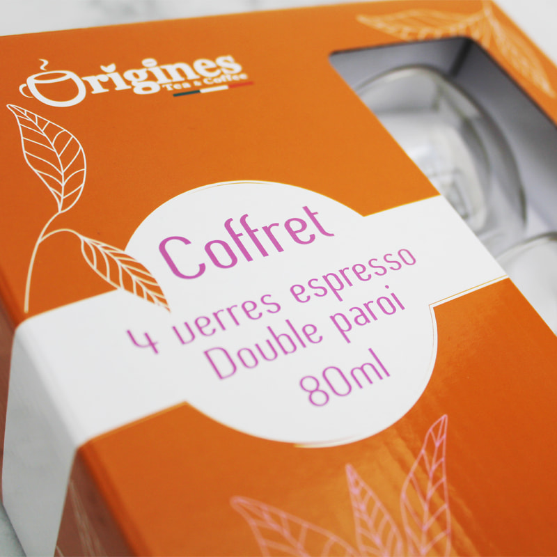 4 Tasses à Expresso - Double Paroi - 80 ml