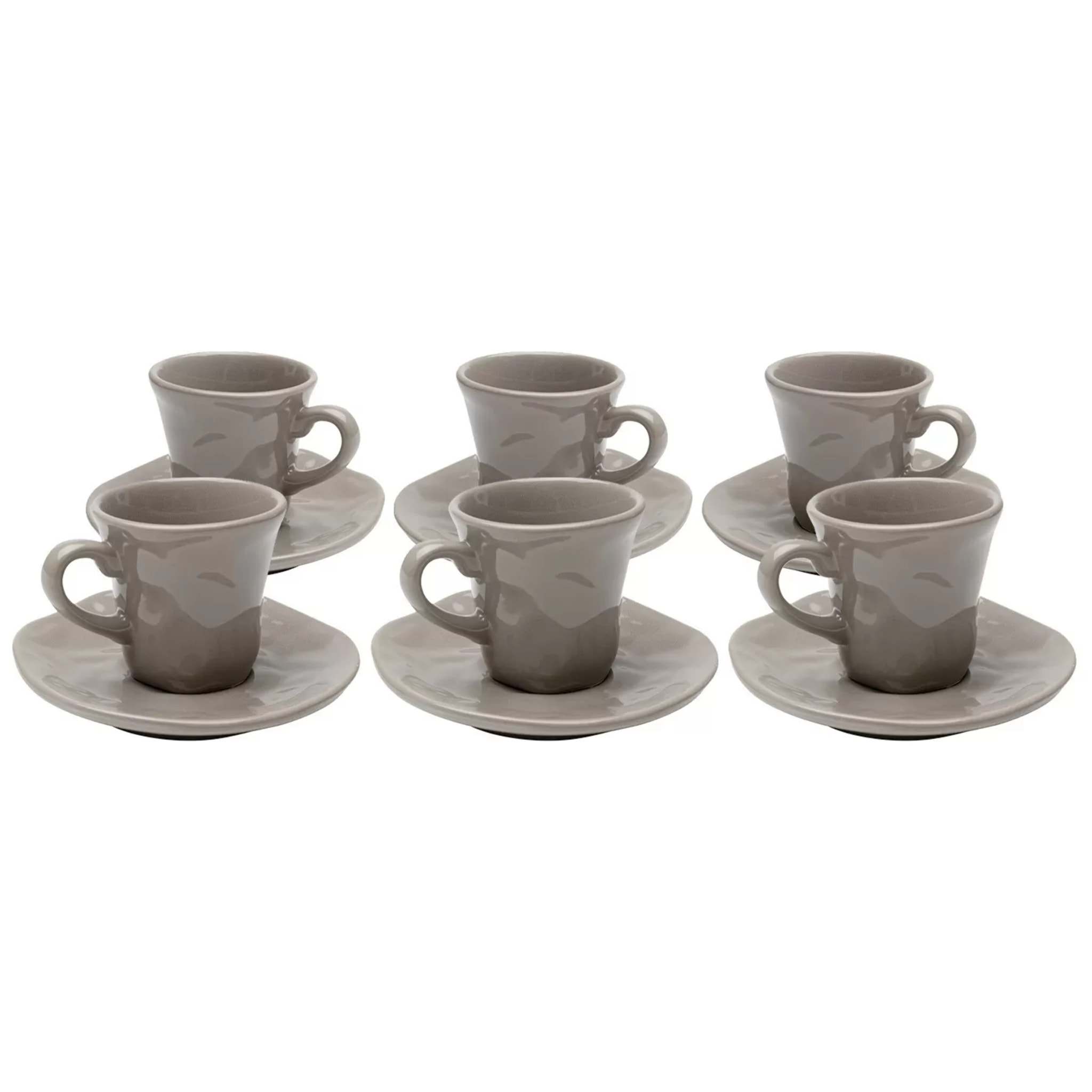 Tasses à espresso Organic taupe set de 6 Kare Design