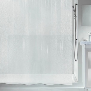 Rideau de douche PEVA GALET 180x200cm Blanc Spirella