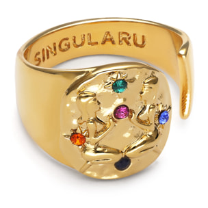 Anello Organic Colors Zodiac Placcato Oro