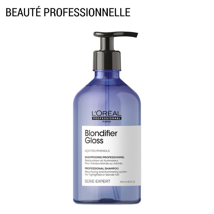 Série Expert Blondifier - Shampoing Gloss illuminateur pour cheveux blonds ou méchés