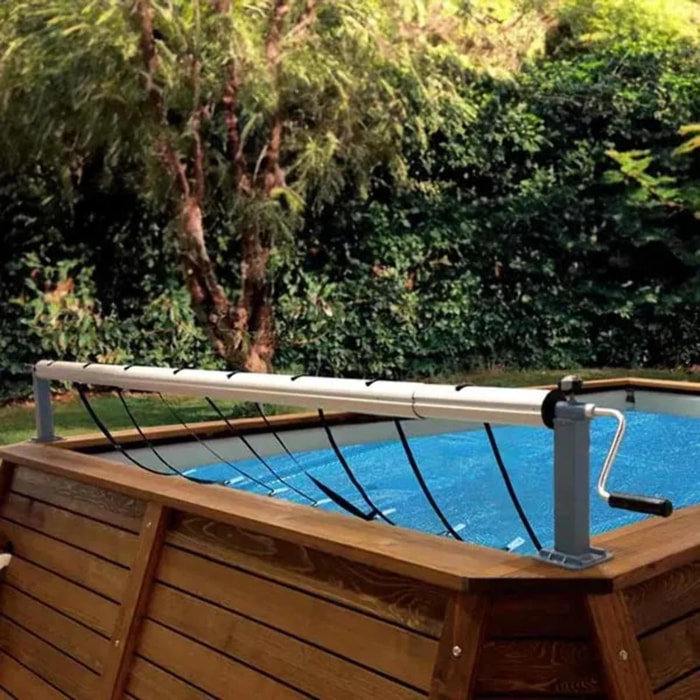 Enrouleur de bâche solaire pour piscine à margelles VALI