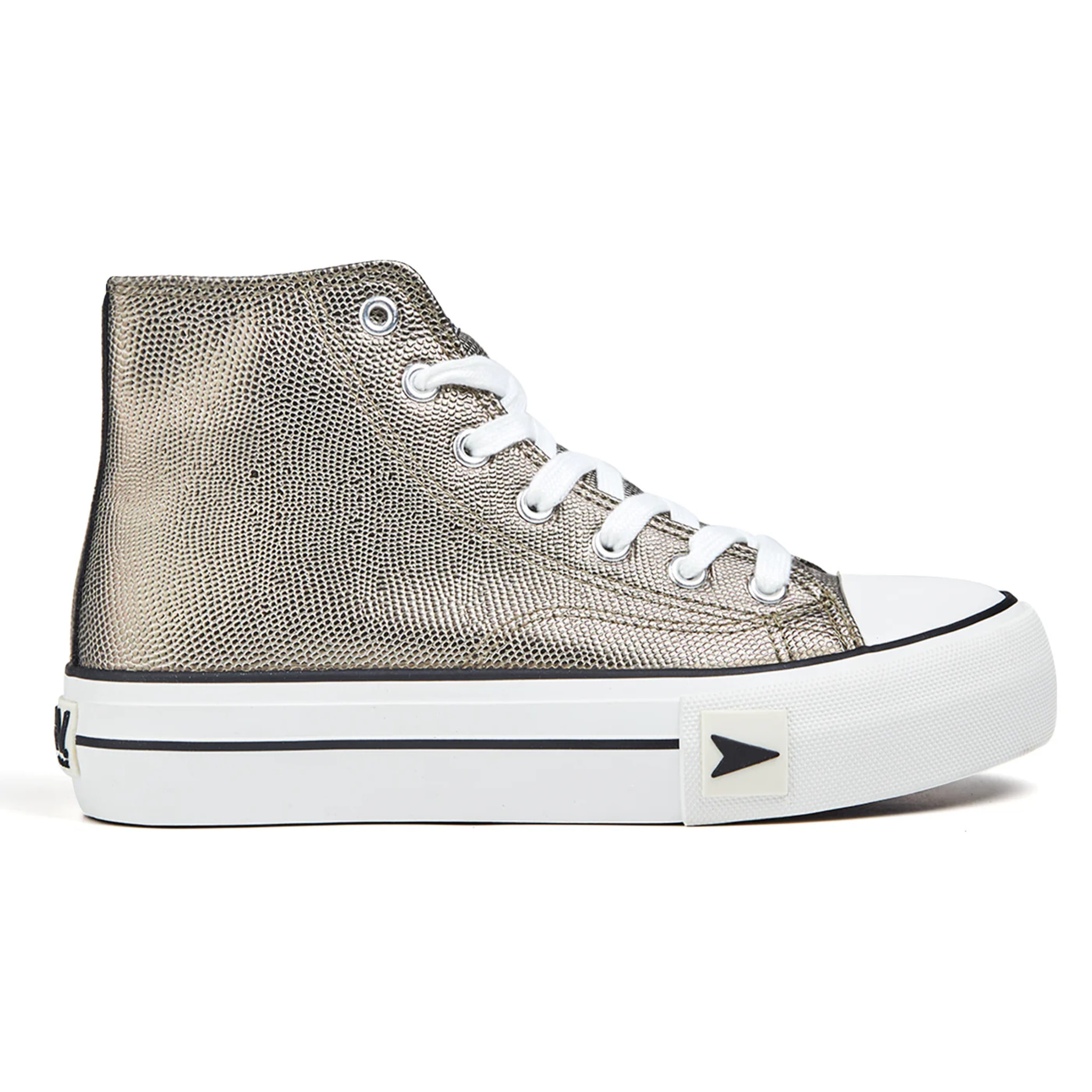 Zapatillas Altas Plataforma Metalizadas Mujer