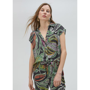 Camicetta stampa tropicale