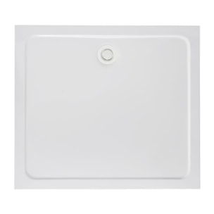 Siphon design pour receveur de douche 90 x 40/50m, couvercle blanc (E90KOB)