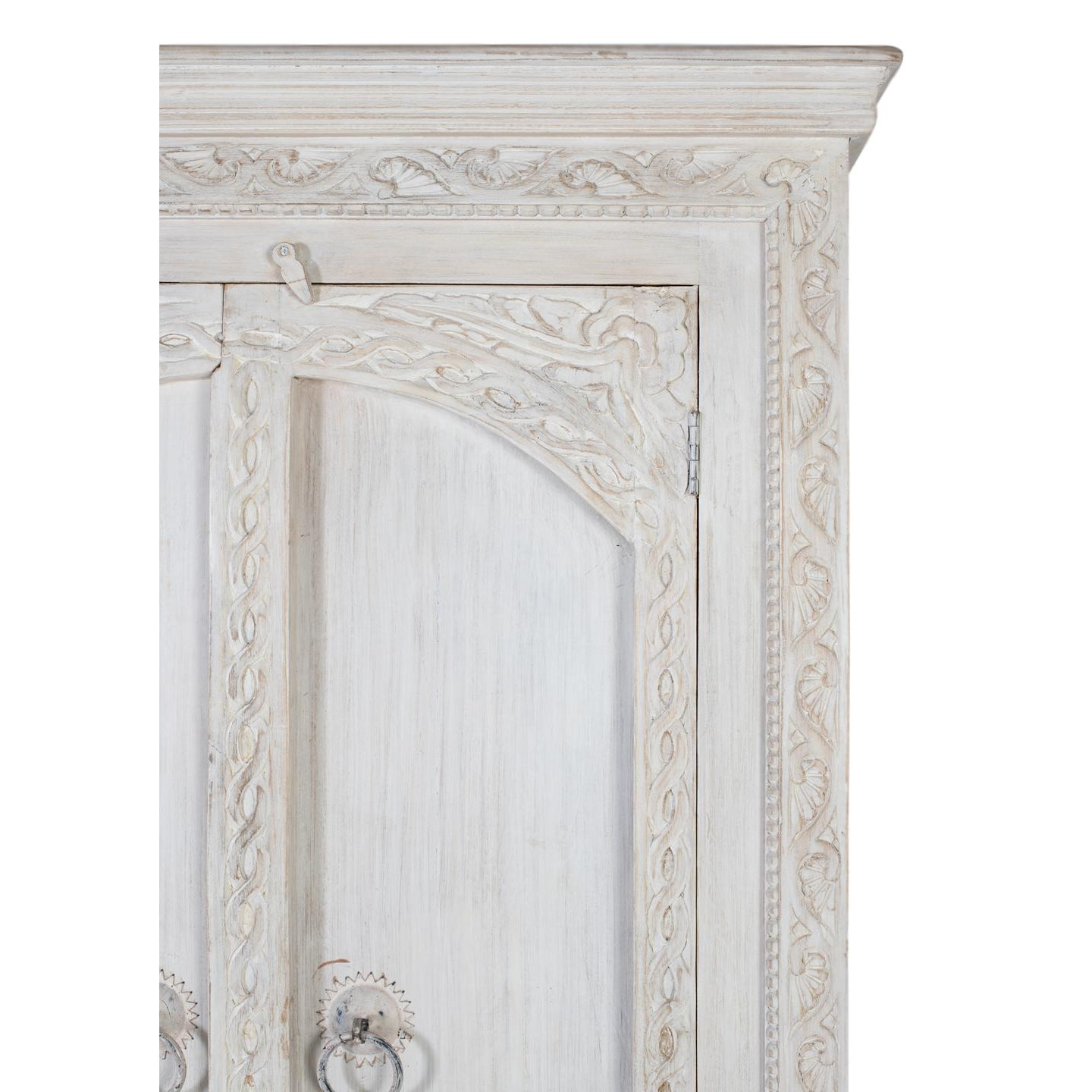 Armario de Madera de Mango 100 Cm Estilo Mediterráneo Moderno