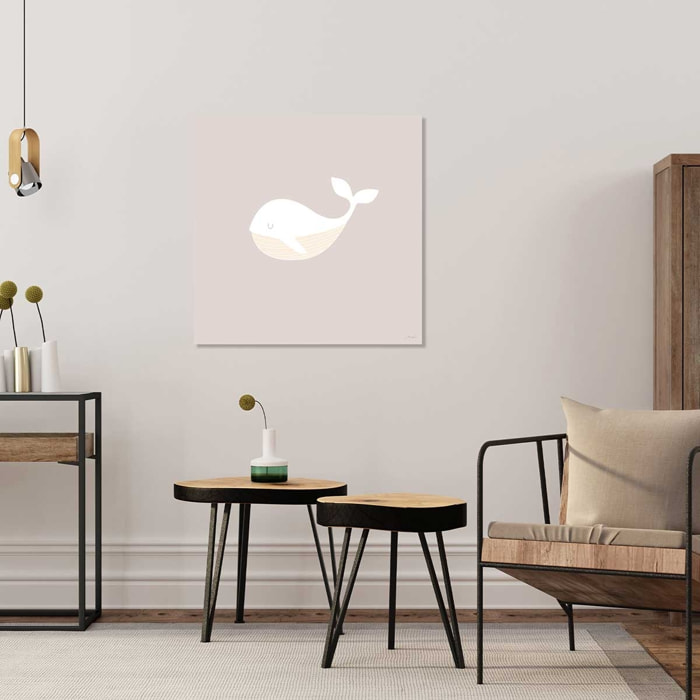 Tableau enfant baleine oh Toile imprimée