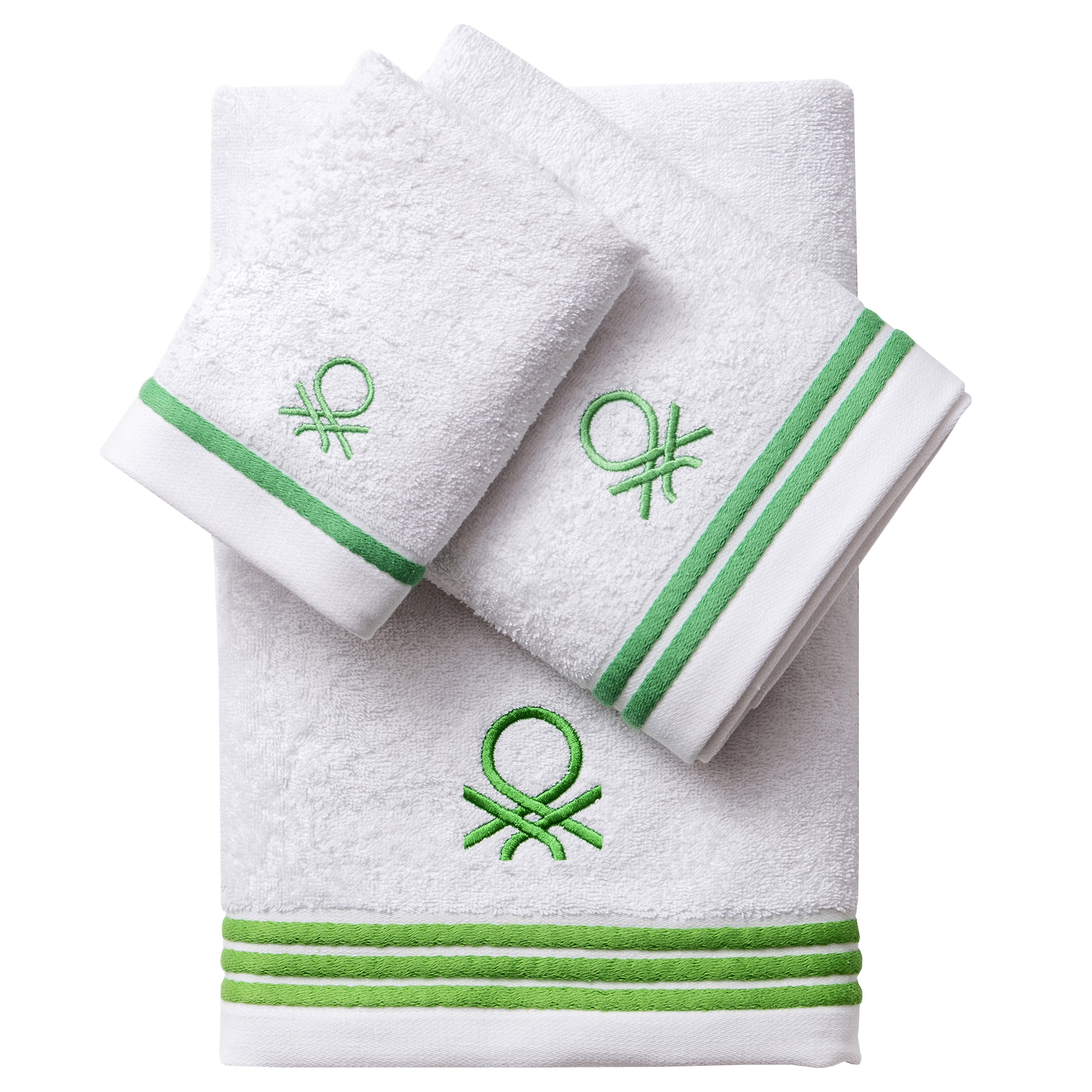 Set 3pc toalla de baño benetton verde