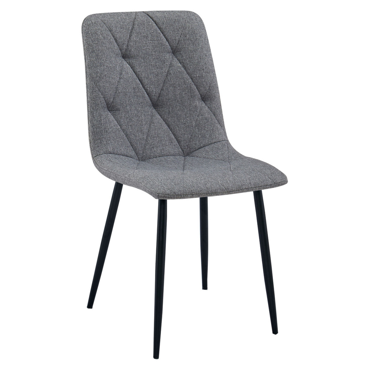 Sedia Libra imbottita in tessuto grigio scuro