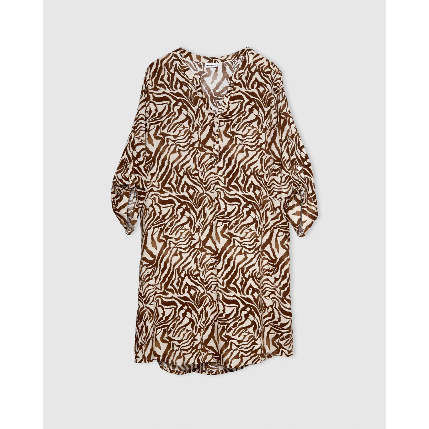 Vestido viscosa mandolia marion marrón