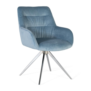 Sillón de Terciopelo 55 Cm Estilo Contemporáneo