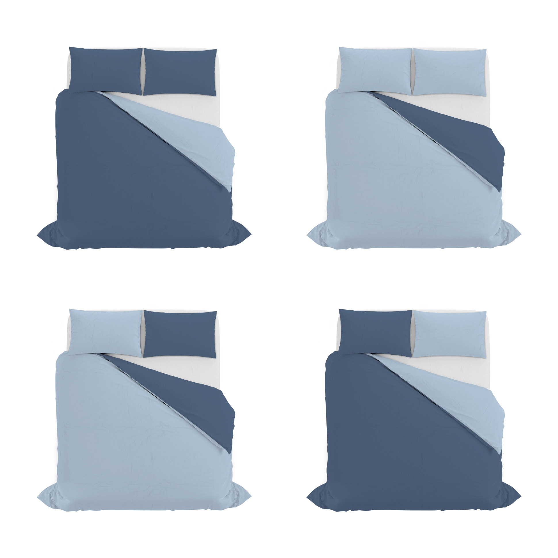 PARURE COPRIPIUMINO NATURAL COLOR MATRIMONIALE - 100% COTONE MADE IN ITALY