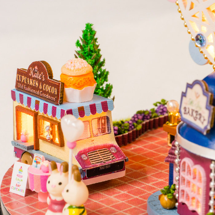 Maqueta miniatura 3D noria happy 14x14x13,7 cm.