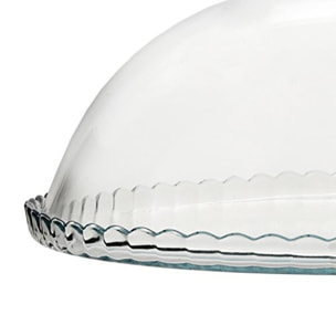 Set 2 pezzi piatto con campana Pasabahce – Patisserie, Vetro, Trasparente