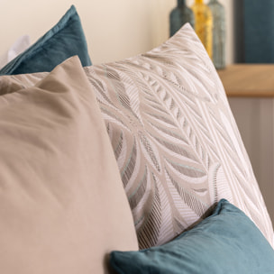 Parure de lit imprimée "Nalh" 240x220cm beige lin