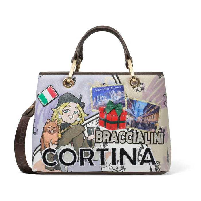 Borsa a mano da donna In Poliestere e Poliuretano Prodotto artigianale 26x21,5x12 cm