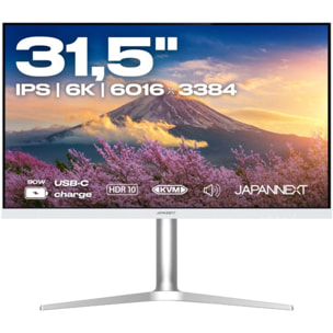 Ecran PC 6K JAPANNEXT JN-IPS326K-HSPC9 32'' IPS Blanc