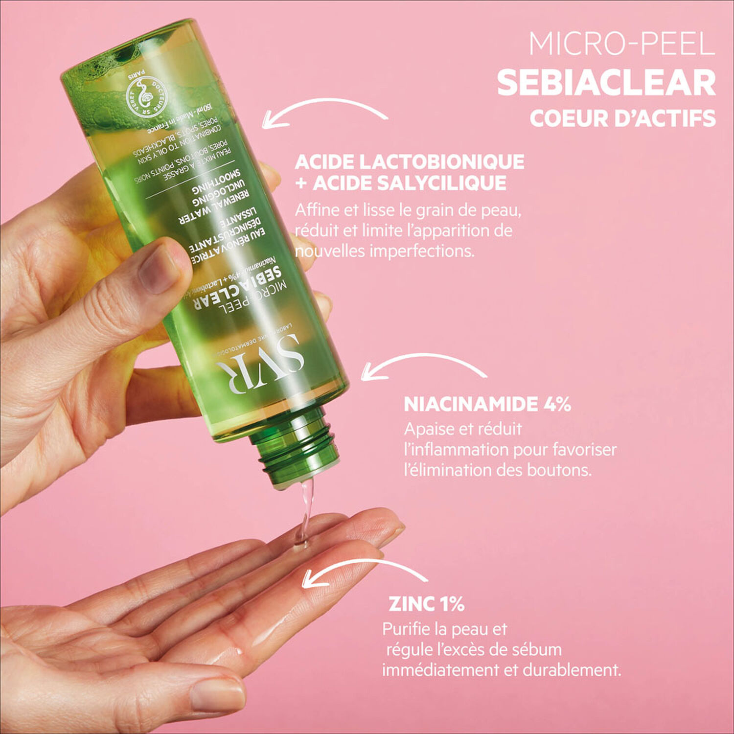 Sebiaclear - Micro-Peel Eau Rénovatrice Désincrustante Lissante 150 ml
