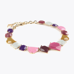 Choker con pezzi geometrici in vari colori