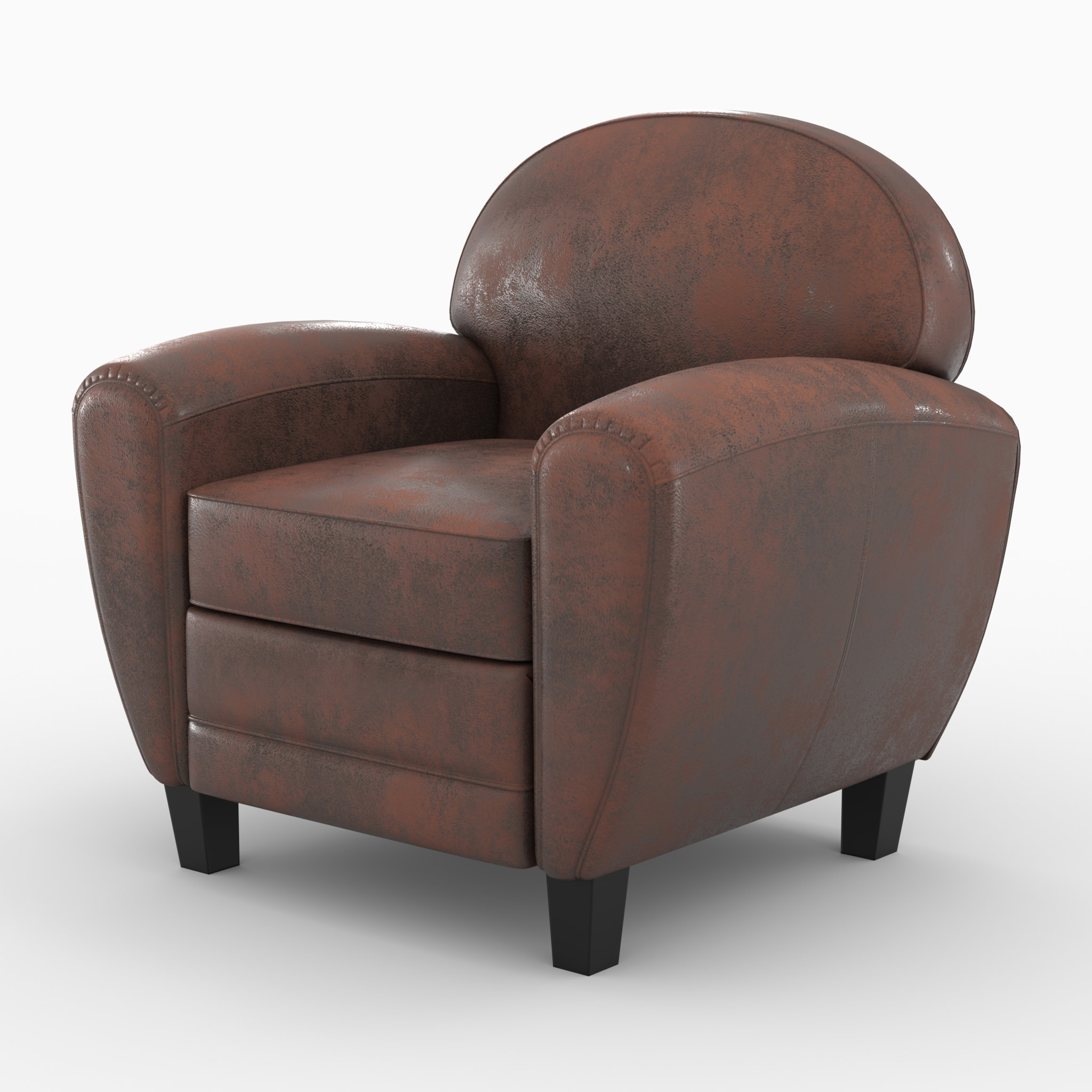 Ensemble canapé et fauteuil marron 3 places - Club - Club