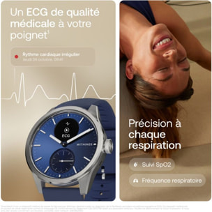 Montre santé WITHINGS Scanwatch 2 Blue Silver 42mm