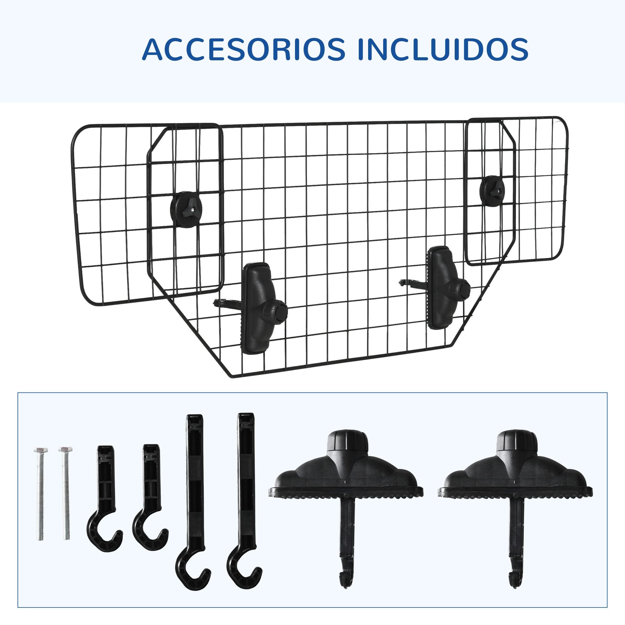 Rejilla de Seguridad de Coche Perros Extensible Barrera Protectora 90-120x40,5cm