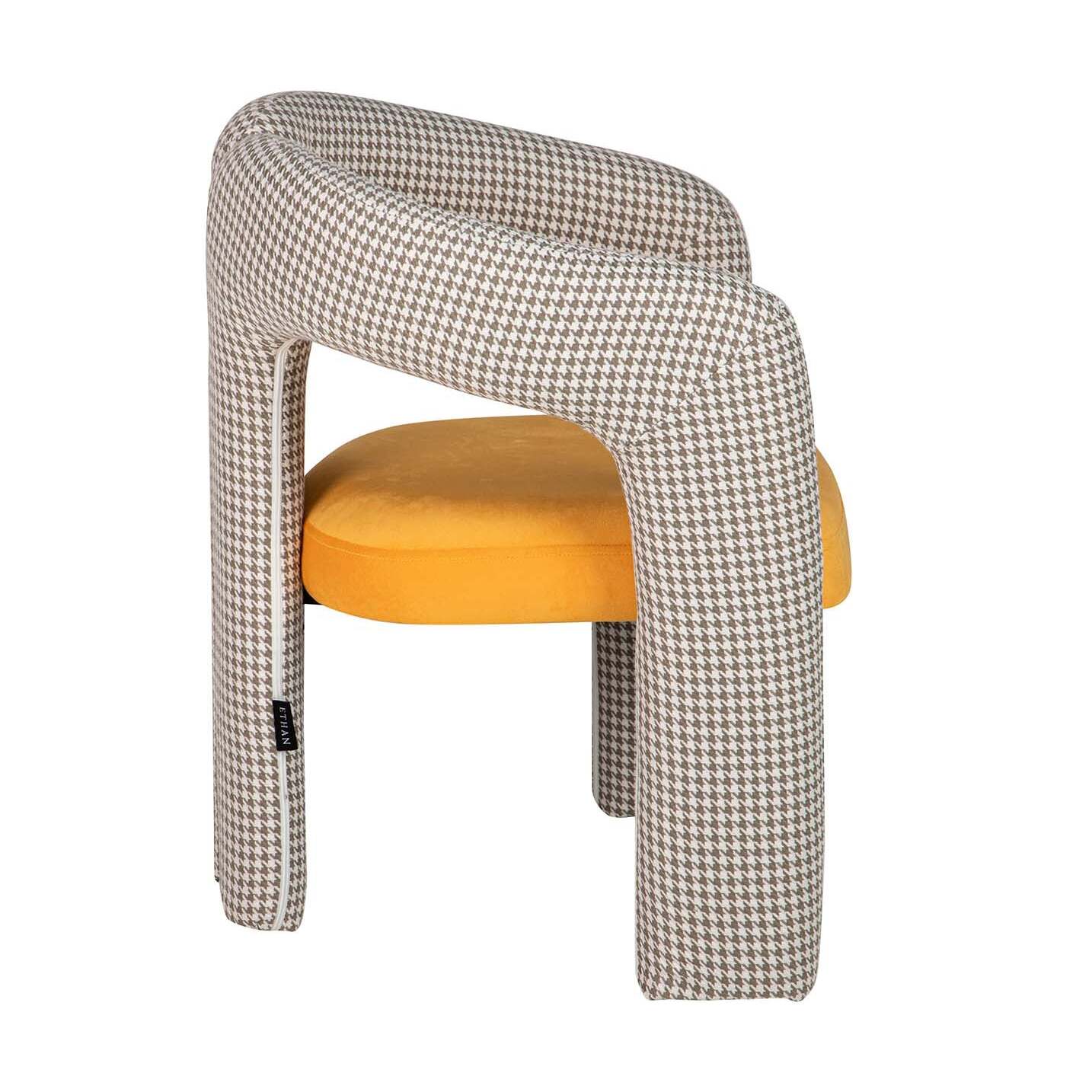 Silla Velvet Amarillo Beige Nova 66x61x76 Cm