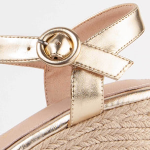 Sandalia De Tacón - Dorado - Altura: 12 Cm