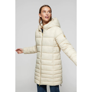 Cappotto Corinne beige ultralight con cappuccio e logo Polo Club