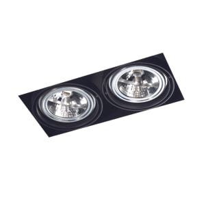 LEDS C4 Downlight Multidir Double LED 299Mm Trimless 100W Negro IP23