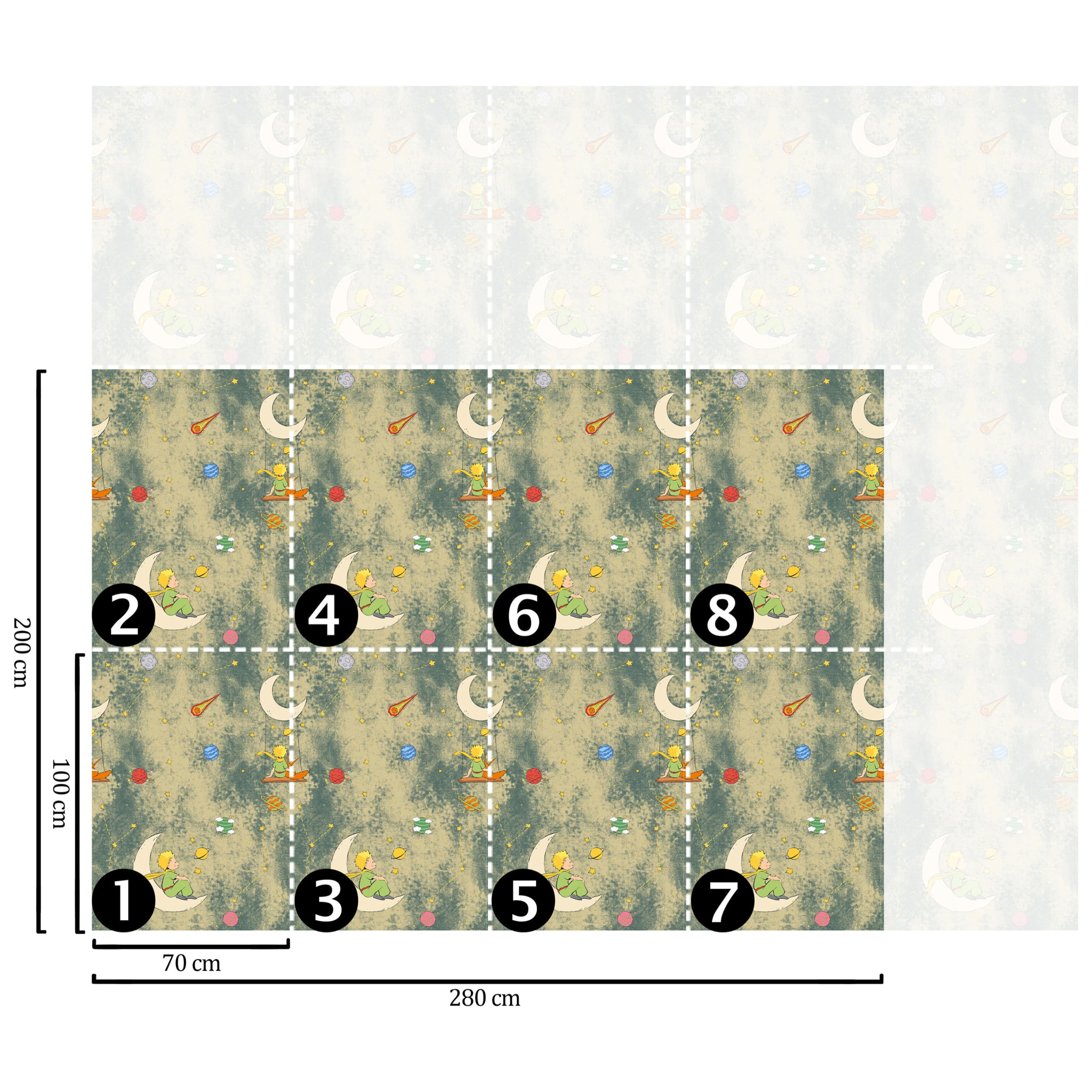 Carta da Parati Ufficiale Il Piccolo Principe Mappa Vintage