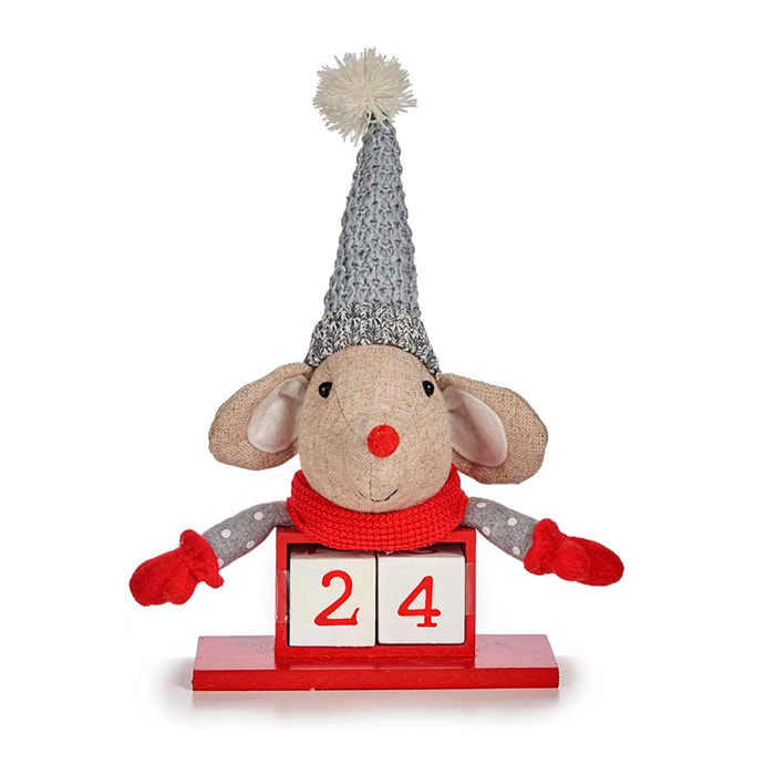 Calendario navideño con diseño de ratón.