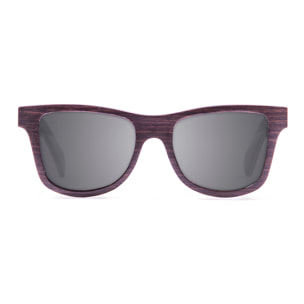 Gafas de sol KAU WASHINGTON - De madera de nogal oscuro con patillas de madera clara / Ahumada