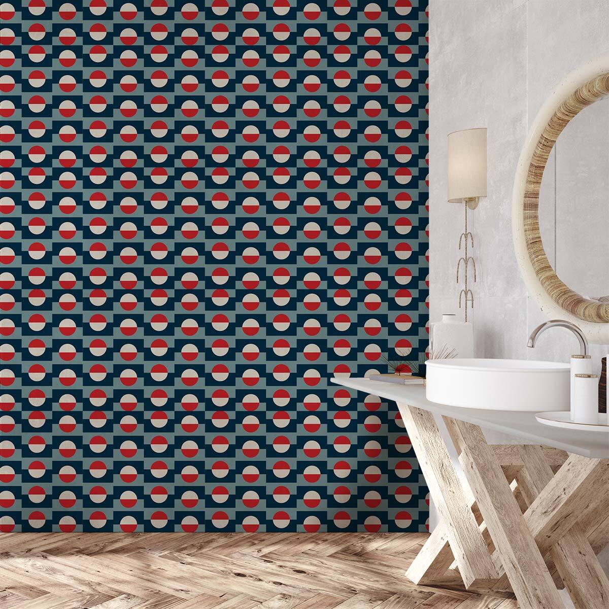 Papier peint, suite binaire Intissé