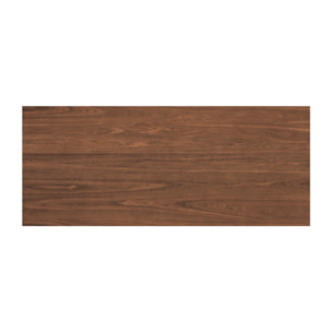 Bureau 1 tiroir et 3 niches en bois foncé - Moka