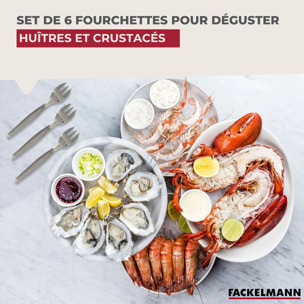 Lot de 6 fourchettes à huîtres 12,5 cm Fackelmann