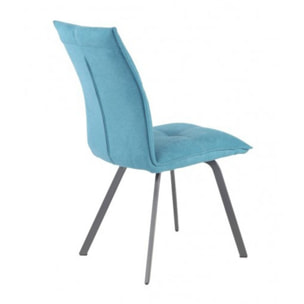 Chaise design en tissu & métal - 5 coloris - JADE