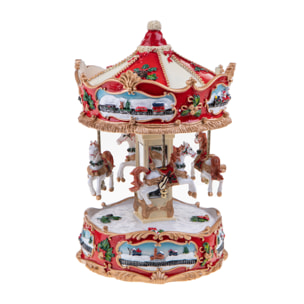 Giostra Carillon Natale - Pezzi 1 - Colore Multicolore - 17x24,5Hx17cm - Bianchi Dino