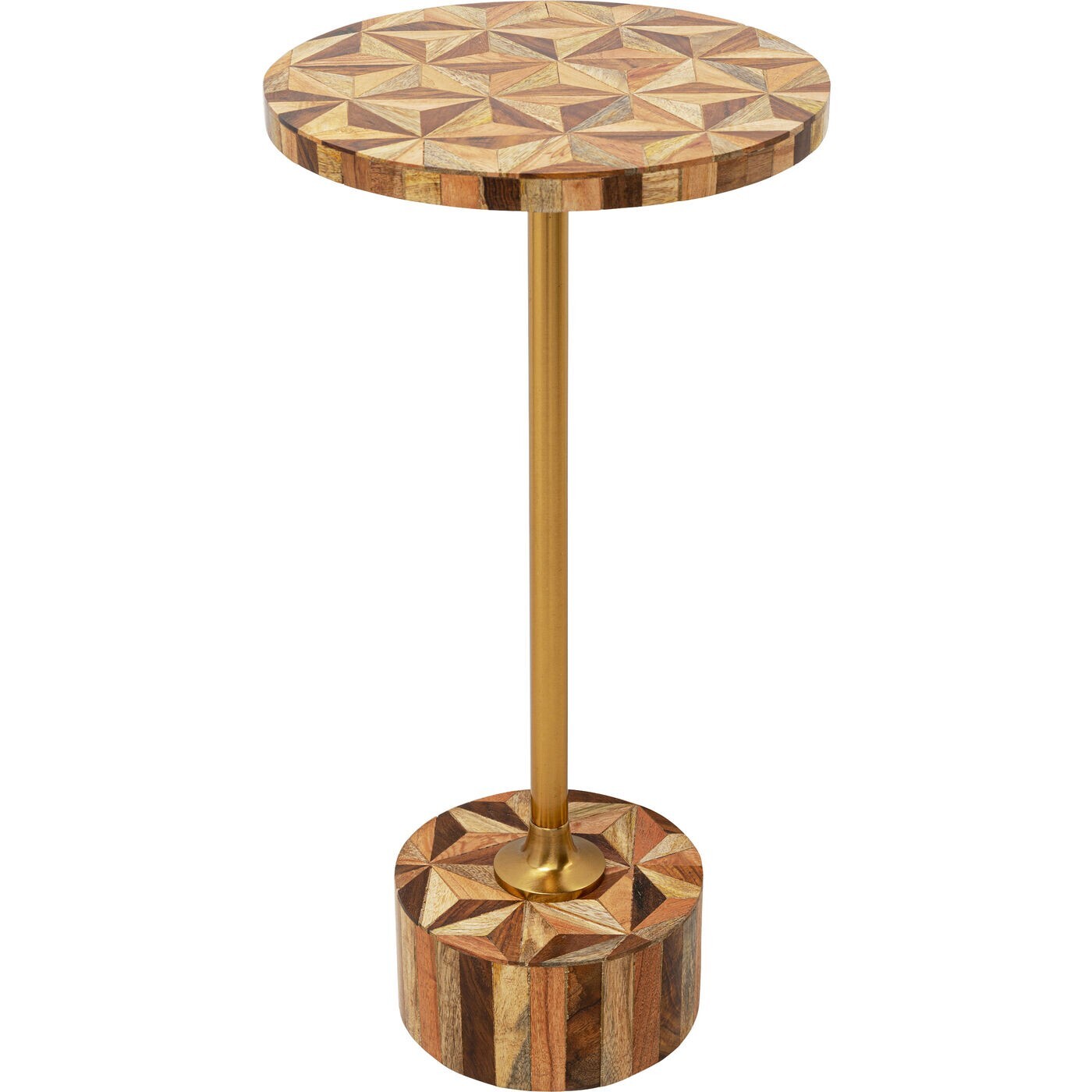 Table d'appoint Domero Geo marron et dorée Kare Design