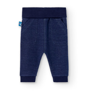 Pantalón felpa denim de bebé niño -BCI