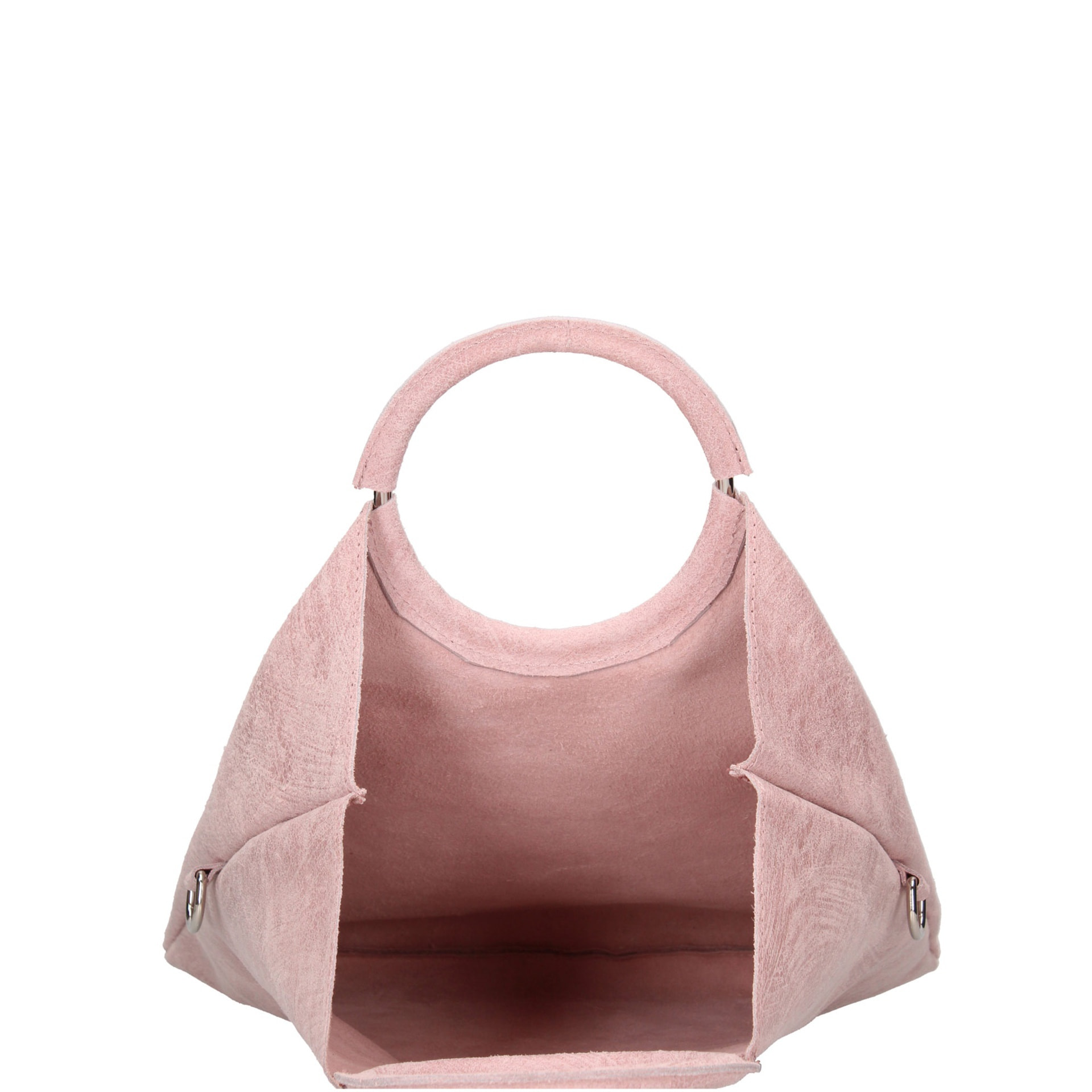 Borsa a mano da donna Made in Italy - Modello Velvet - 100% pelle scamosciata - 29.0 x 30.0 x 1.0 cm