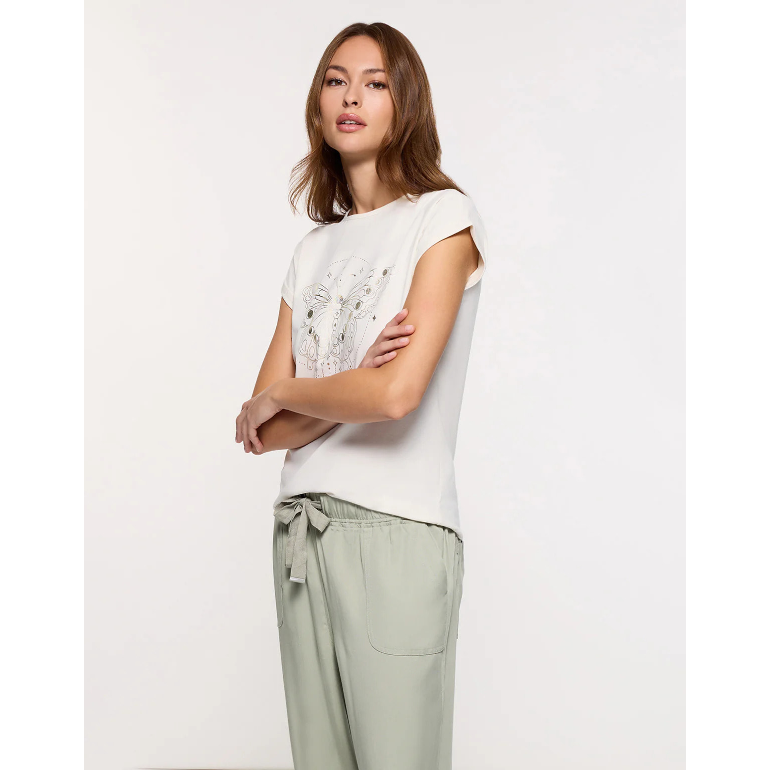 Camiseta Manga Corta Beige - Kalosa