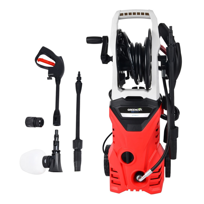 Hidrolimpiadora eléctrica alta presión, potencia 1400W - Greencut JET140C-4