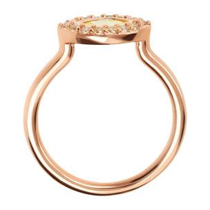 Anello Solitario Marquise con Cubic Zirconia Gialla