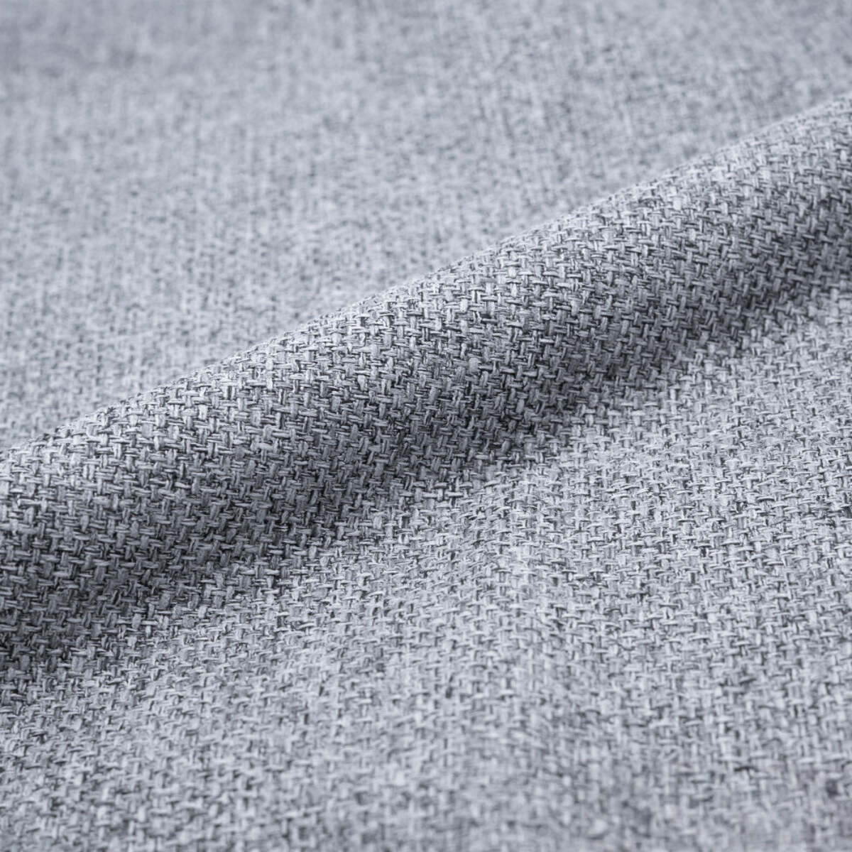 Lot de 2 chaises en tissu gris clair chiné et pieds en métal - Filipi