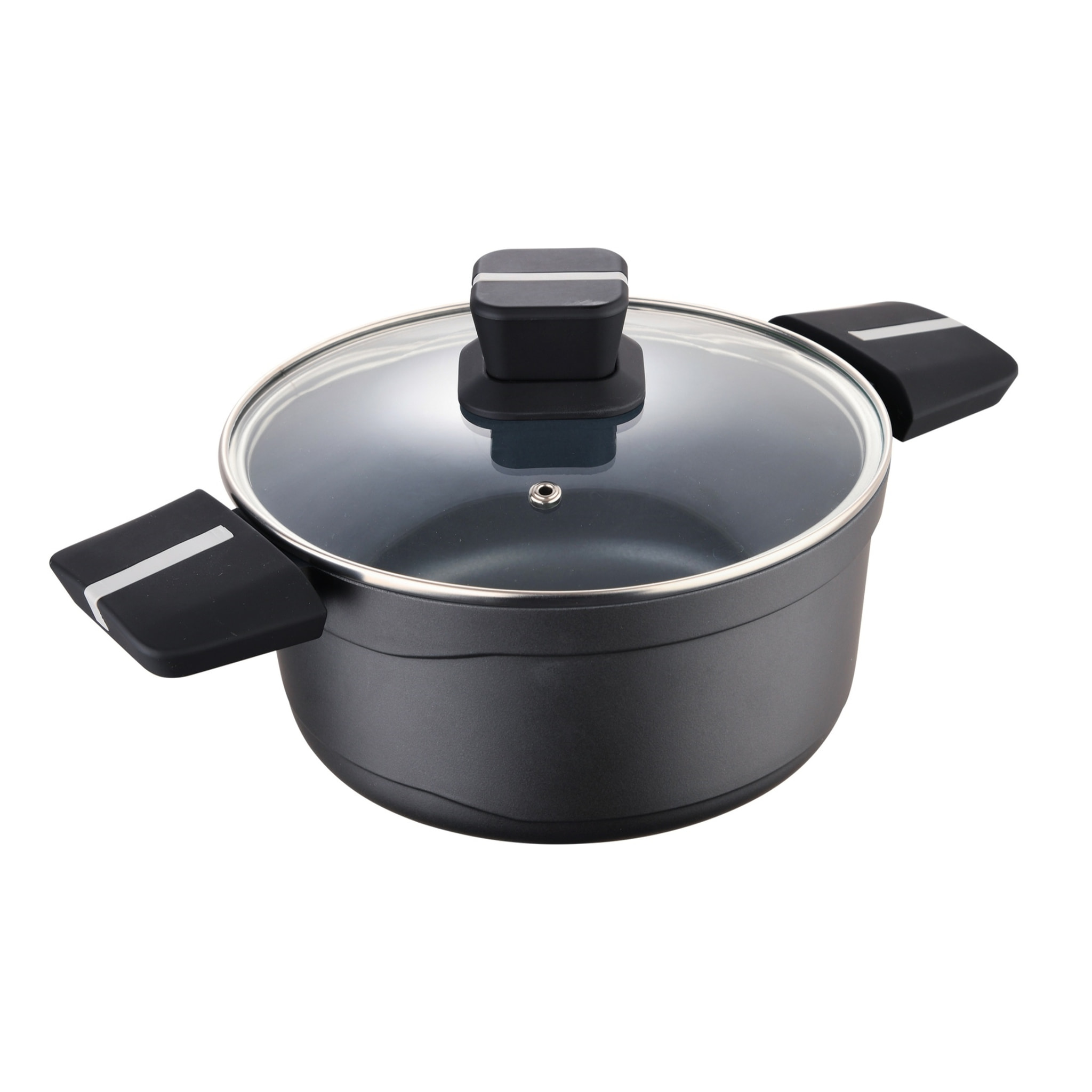 Cacerola 24x12cm alu fundido ind c/tapa bistro grey